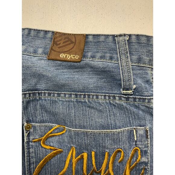 Enyce Brand Good Common Trend Jeans Men's Size 36 Embroidered Relaxed Fit Denim - Picture 9 of 10